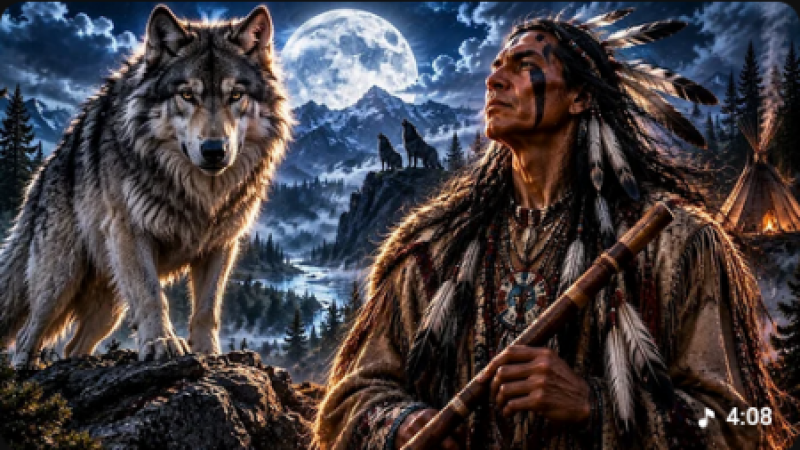 🐺🌕 Spirit Of The Wolf Native American Flute Music for Inner Strength, Deep Relaxation & Spiritual