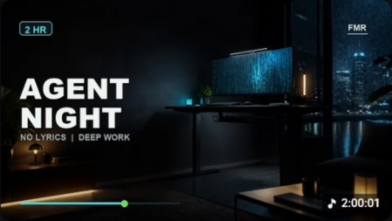 Midnight Agent Coding · 2 Hour Dark Focus for Late-Night AI Coding