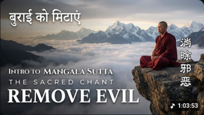 Powerful Mangala Sutta Intro | Remove Evil & Negative Energy | Sacred Temple Chants