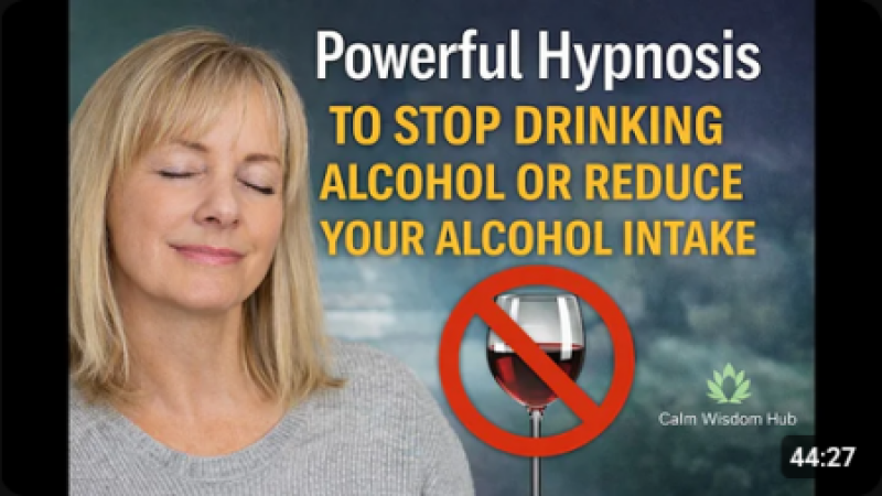 Powerful Hypnotherapy session to help you stop or reduce your drinking / alcohol intake.