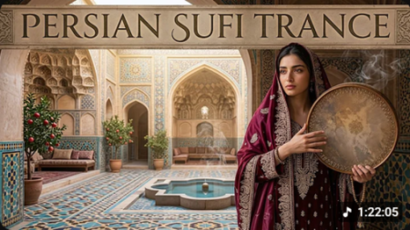 Ancient Persian Sufi — Hypnotic Dervish Journey for Work, Study & Inner Peace
