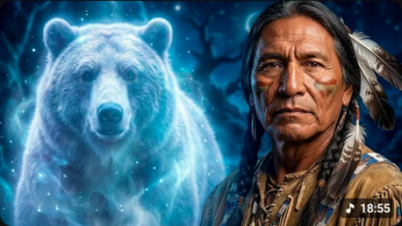 Bear Spirit — Native American Chant with Slow Drums & Fire Atmosphere
